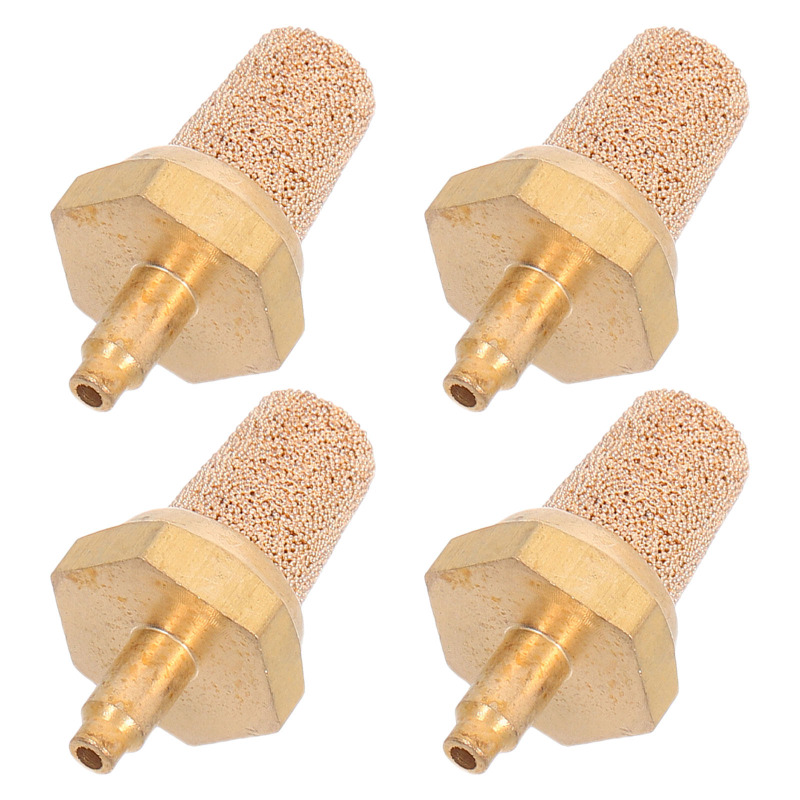 Nozzle Brass - 4 Stück Bühnen-Nebelmaschinen-Filterdüse, Kupfer-Messing-Schalldämpfer, Geräuschreduzierer, Ersatzteil