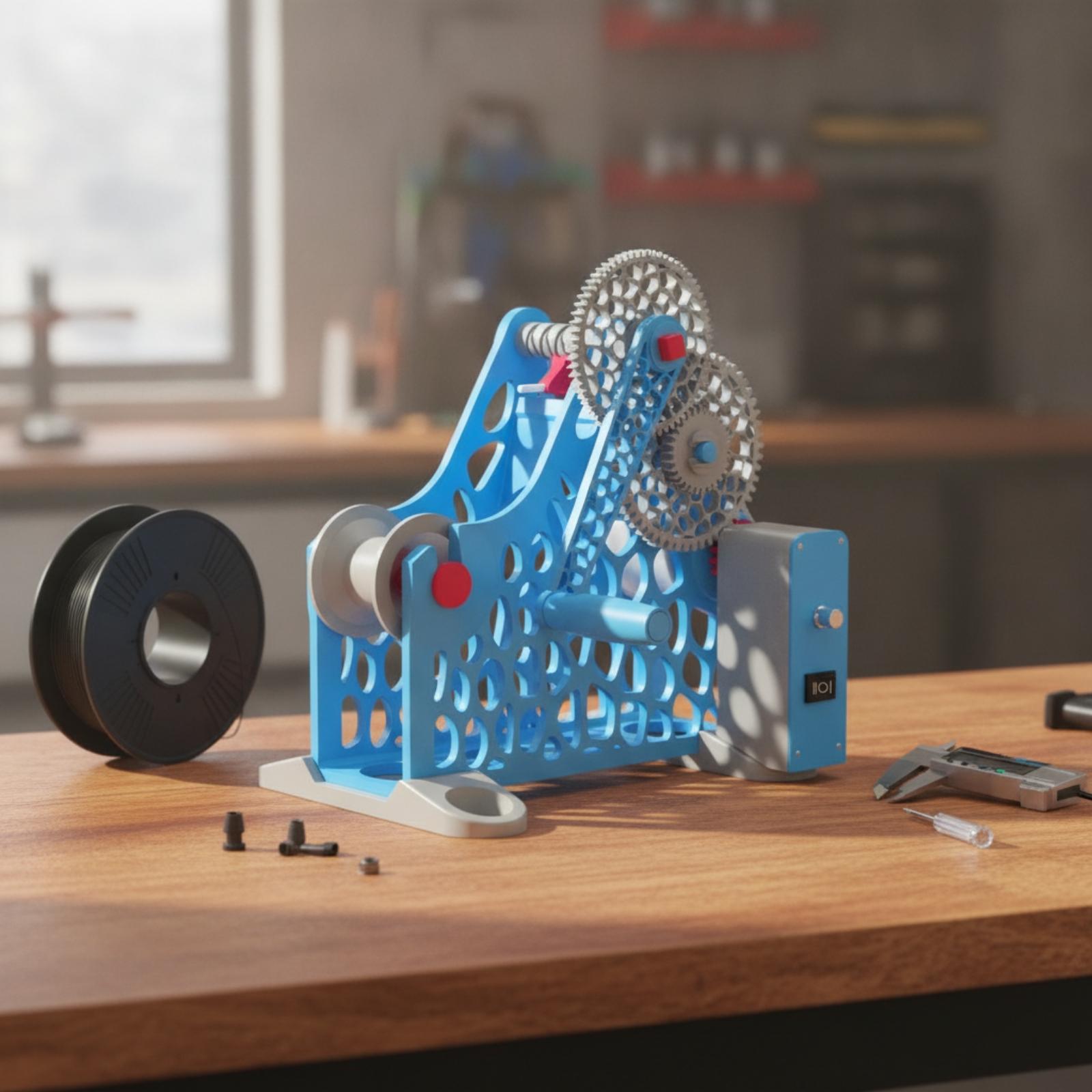 Pla Filament - 3D-Druck-Filament-Wickelmaschine zur Spulenwiederverwendung, PLA-Material, kompakte Werkbankhilfe
