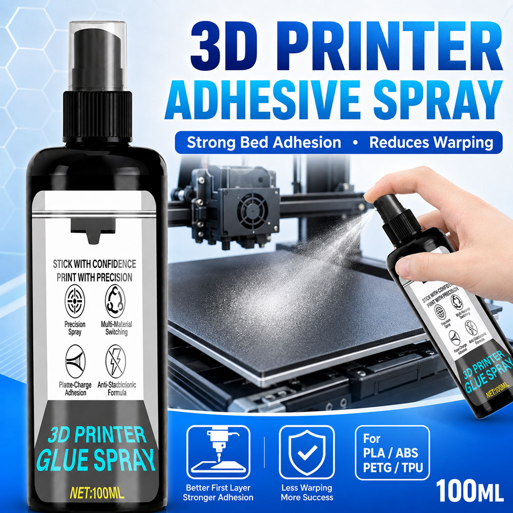 3D Printer Bed - 100/200ml Starker 3D-Drucker-Klebstoffspray Geeignet für PLA-,