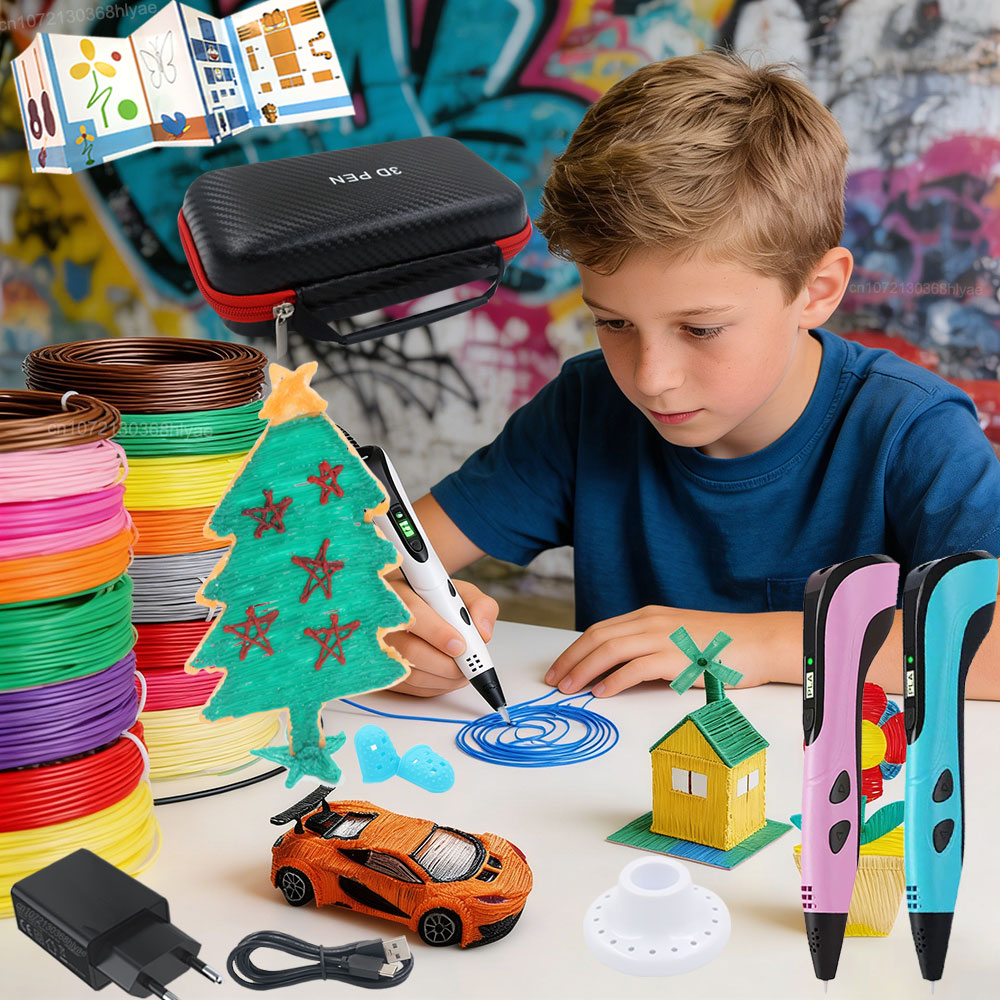 Pla Filament - 3D-Druckstift für Kinder mit LED-Bildschirm, farbigem