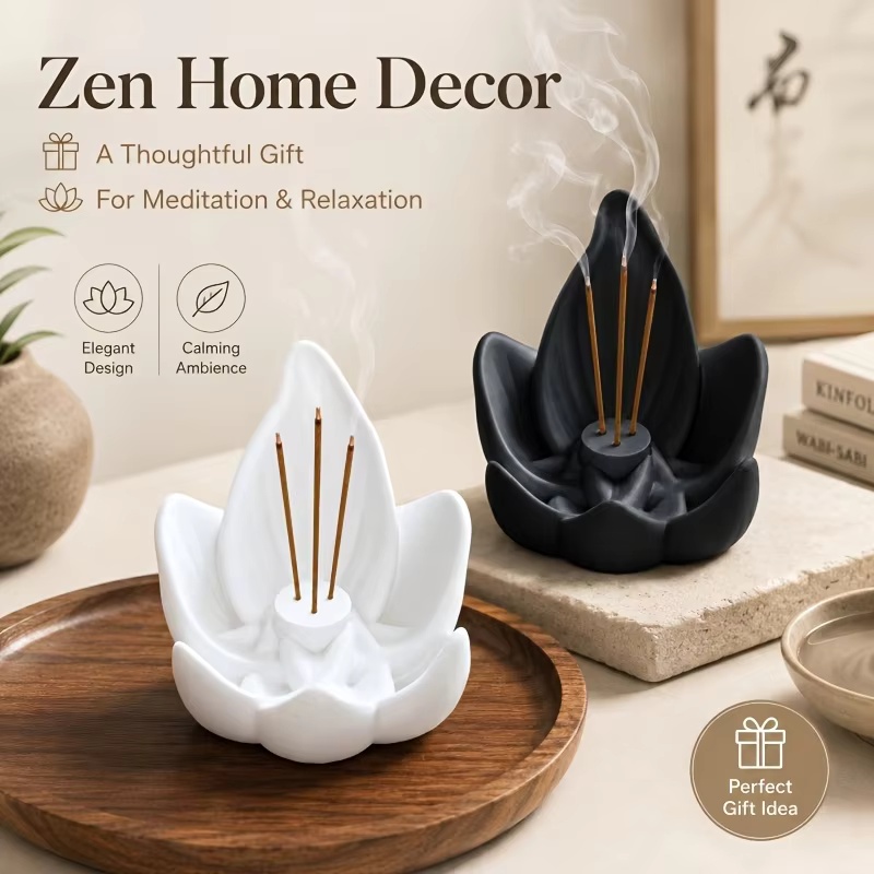 3D Printer Stand - Zen-Räucherstäbchenhalter im chinesischen Stil mit Lotus-Design,