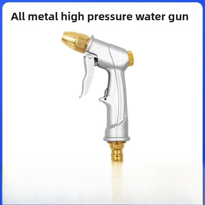 Nozzle Brass - Hochdruck-Wasserspritzpistole mit Metallmessingdüse für Gartenschlauch, Rasen,