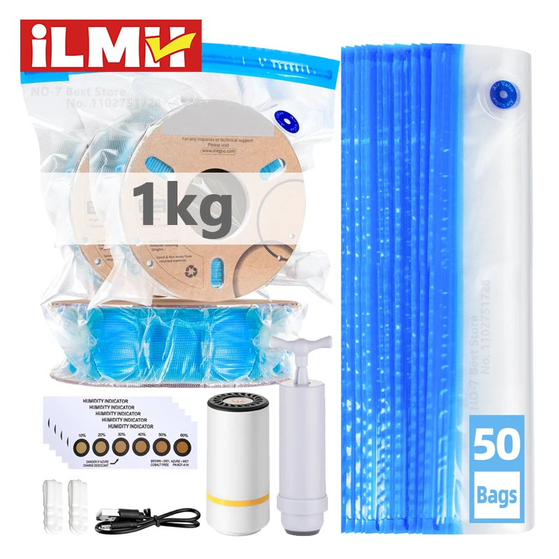 3D Printer Bed - 3D-Drucker-Filament-Vakuumbeutel mit wiederaufladbarer elektrischer USB-Luftpumpe, Vakuumabdichtung