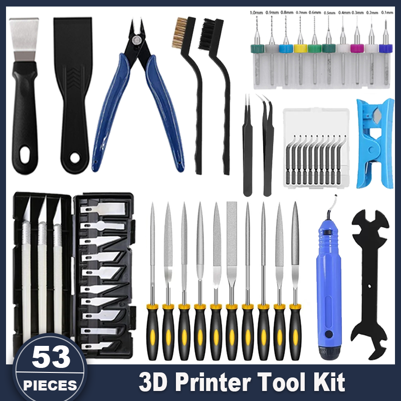3D Printer Stand - 3D-Drucker-Werkzeugset, 53-teiliges Zubehör für alle FDM/SLA-Drucker,