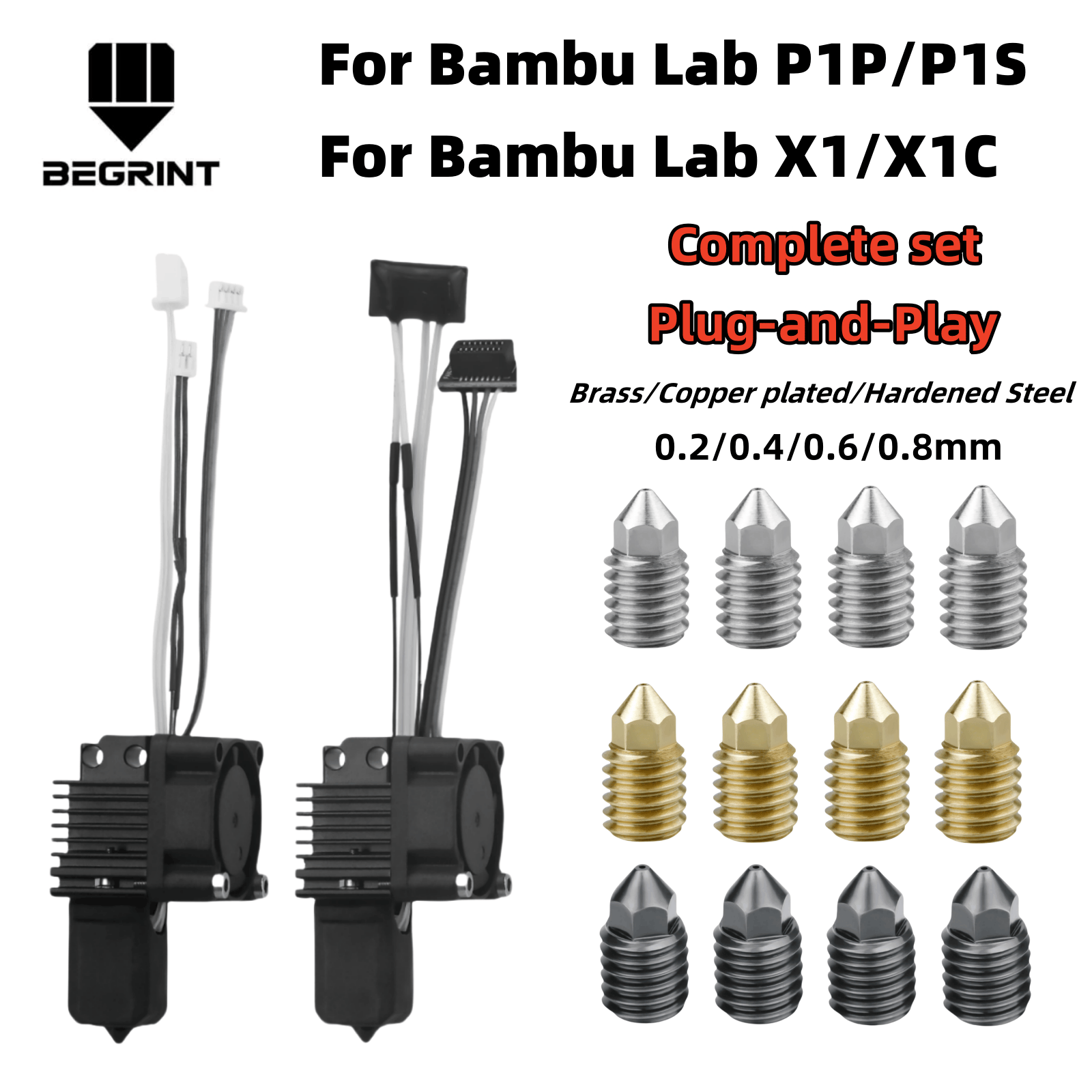 Für Bambu Lab X1C P1P P1S Komp – Hotend 0.4Mm Bewertung und Preis