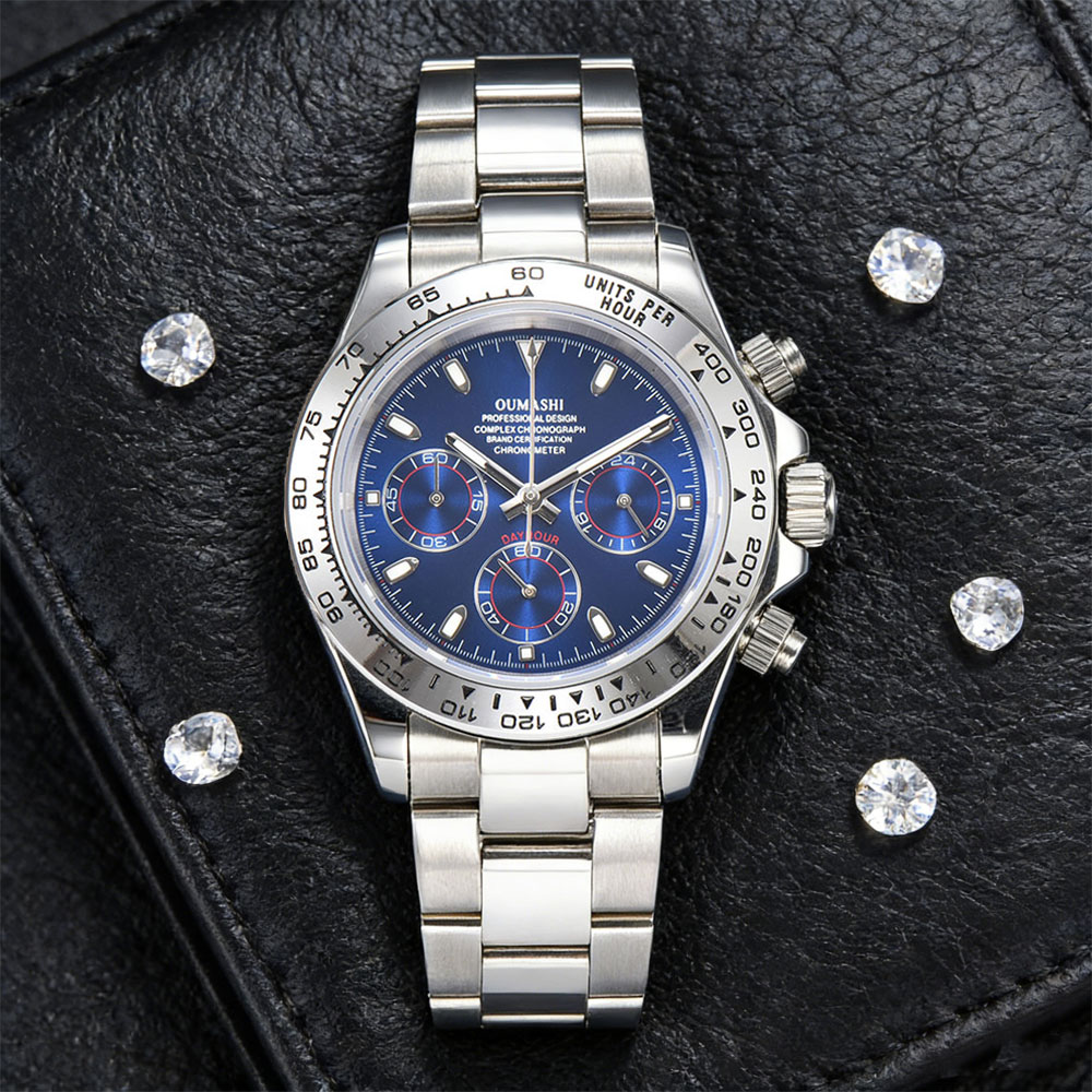 39mm Silberne Uhr mit VK63 Uhr – Glass Bed Bewertung und Preis